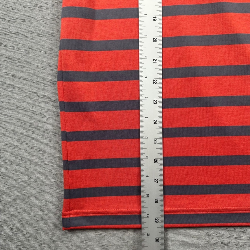 Under Armour Playoff Polo Shirt Mens L Orange Grey Striped Golf Short Sleeve - Picture 5 of 9